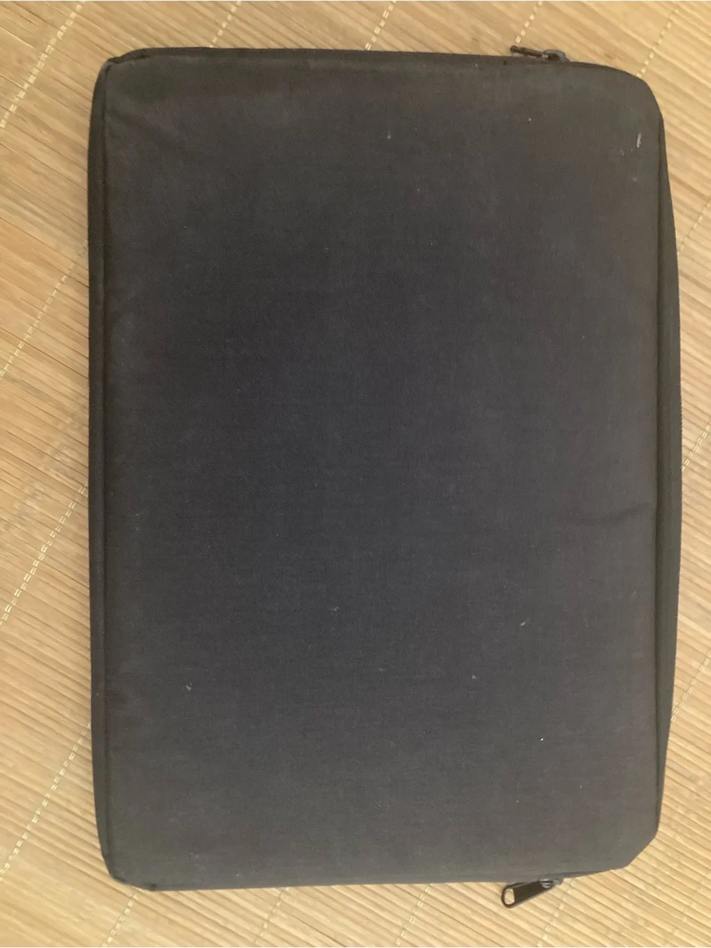 Slim Black Laptop Sleeve with Contrast Patch